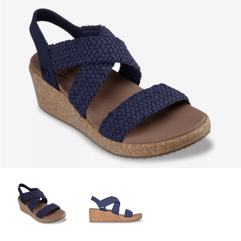 Skechers sandals‎ Women's Navy Wedge Sandals size 10